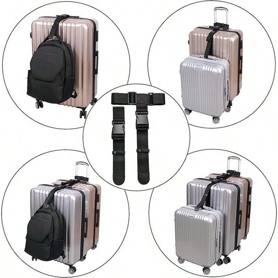 Travel Accessories Luggage Straps - 400cm/157.48in Heavy Duty Luggage Straps Adjustable