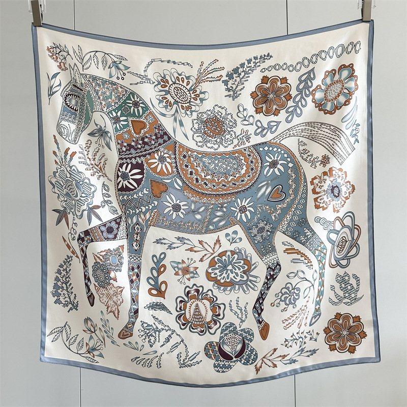 Travel Accessories To Gift - Horse Print Women 90CM Bandanas 90