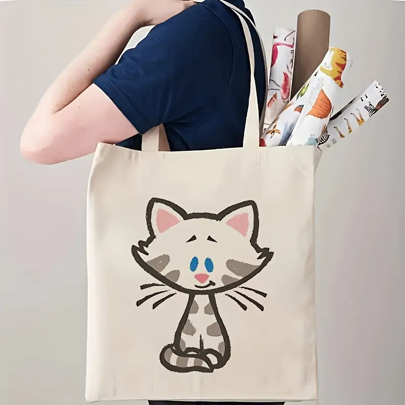 Travel Accessories Cute - 1 Piece Single-Sided Large-Capacity Foldable Tote