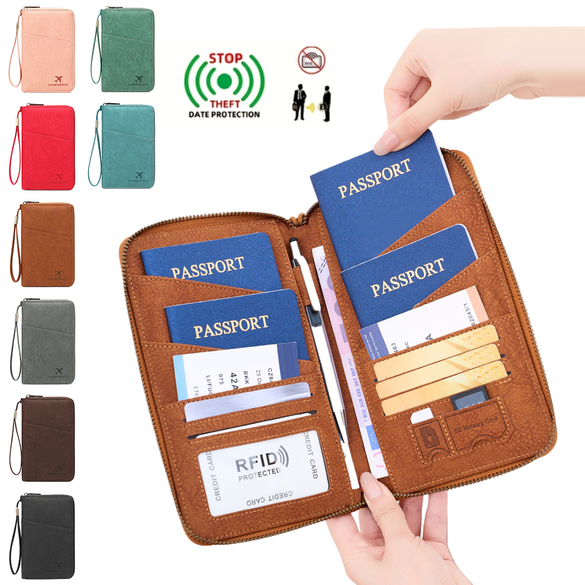 Travel Accessories For Plane - ·NewRFIDAnti-theft Card Swiping Travel Passport Holder