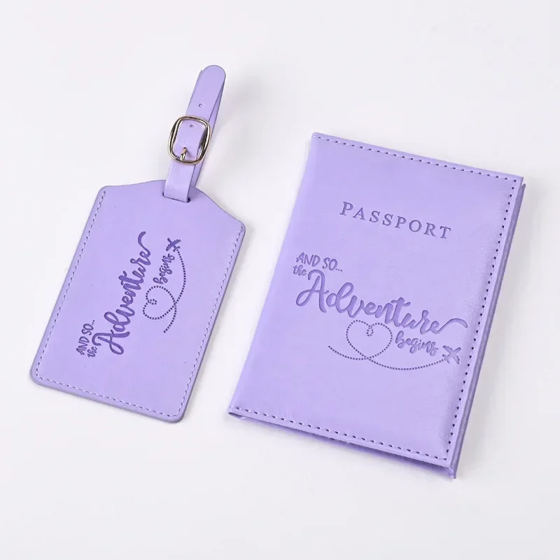 Travel Accessories For Plane - New Purple PU Leather Passport Holder
