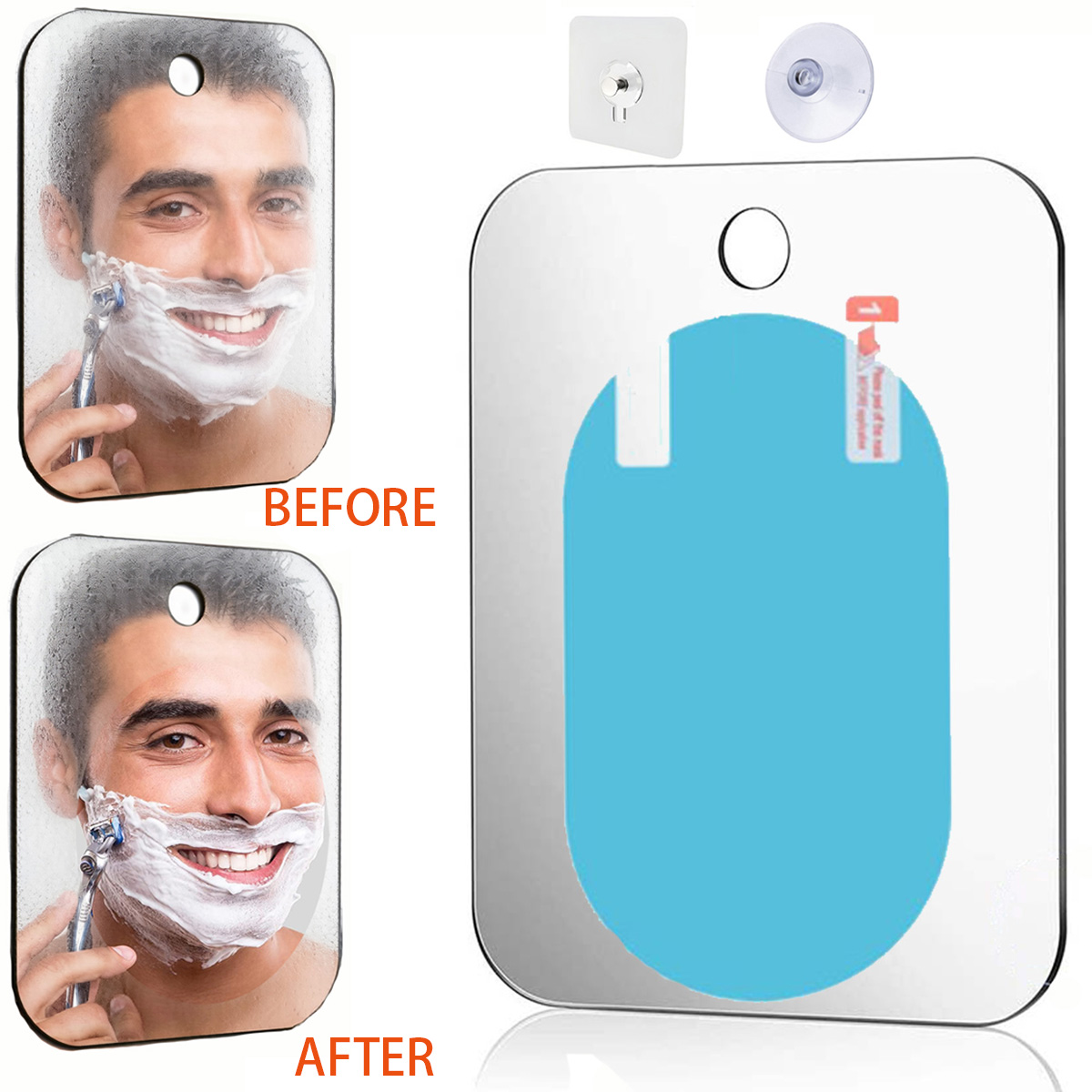 Travel Accessories Needed - Acrylic Fog Free Mirror Set With