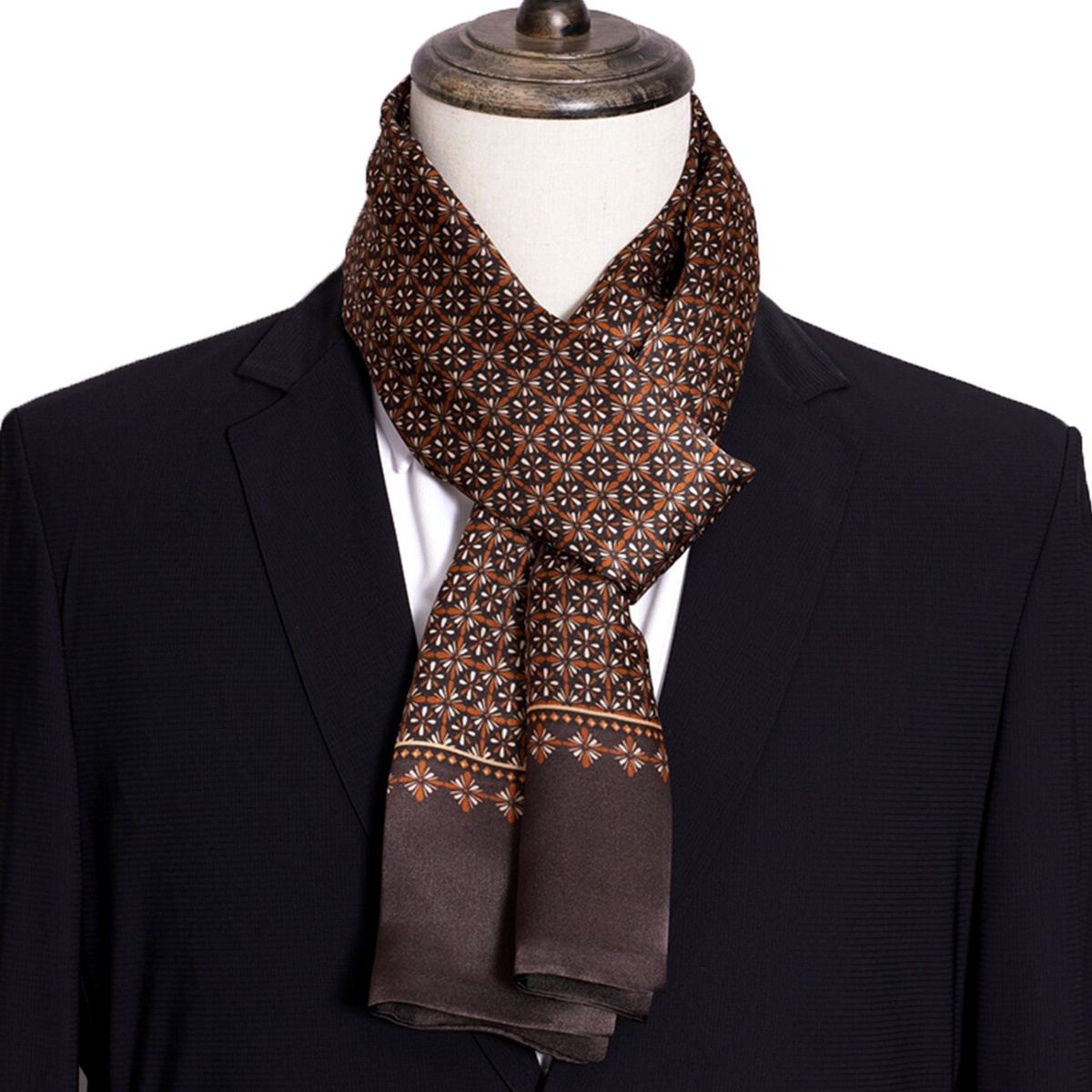 New Men's Stripe Silk Scarf Ho - Travel Accessories For Men recension och pris