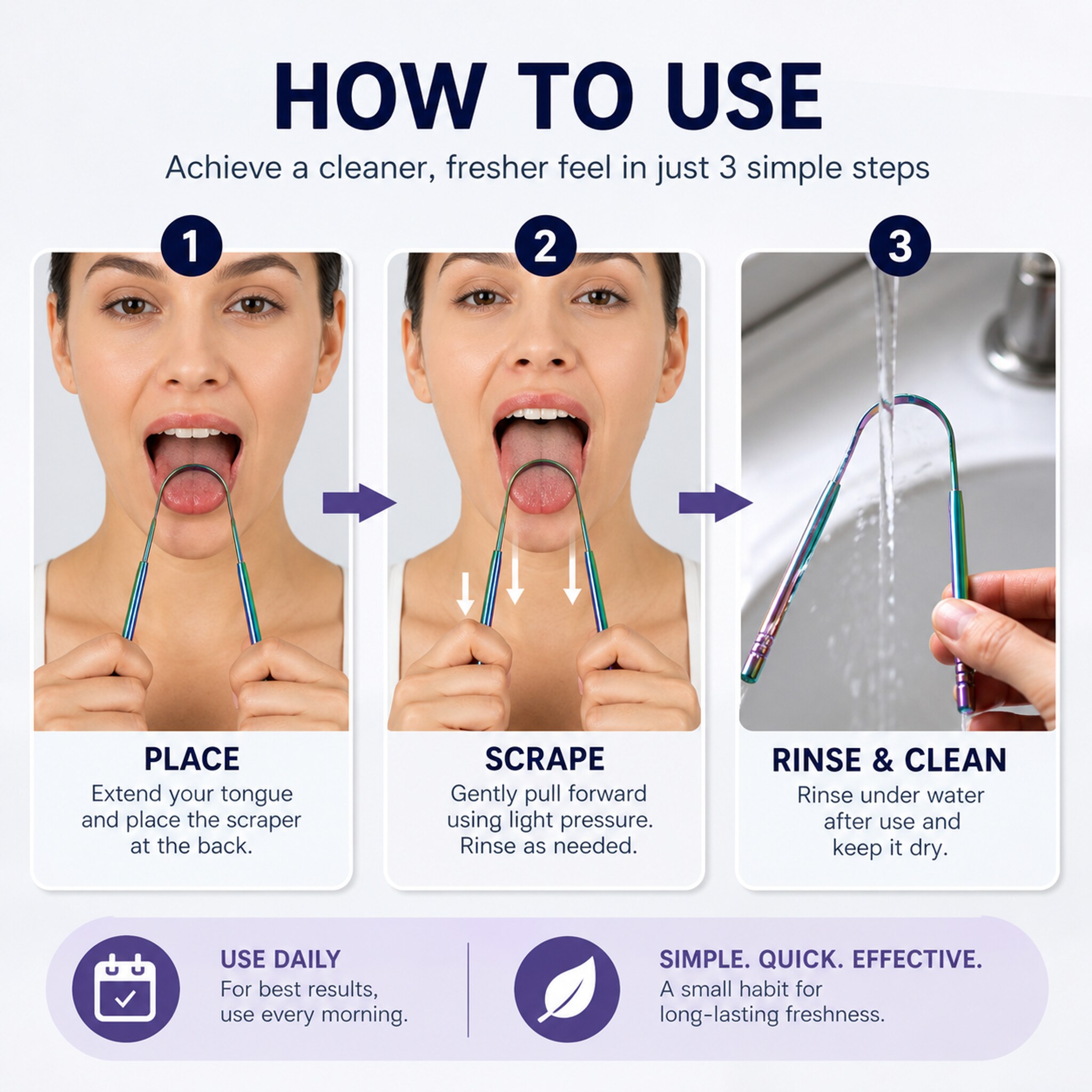 Metal Tongue Cleaner Stainless - Travel Accessories Needed recension och pris