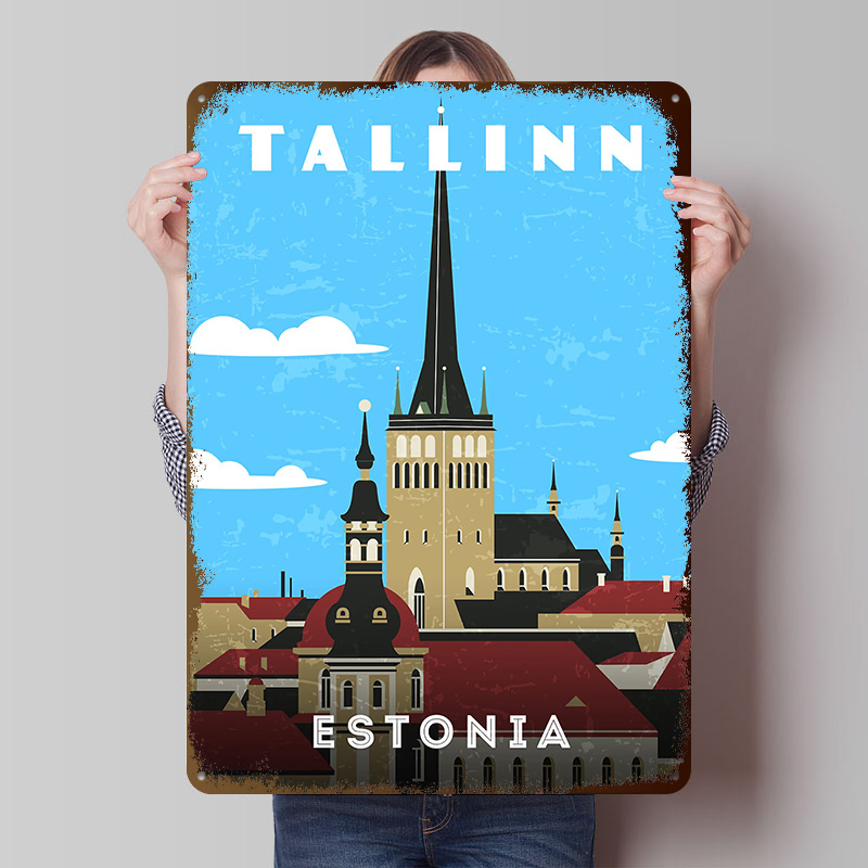 Estonia Retro Travel Poster Cu - Travel Accessories For Europe recension och pris