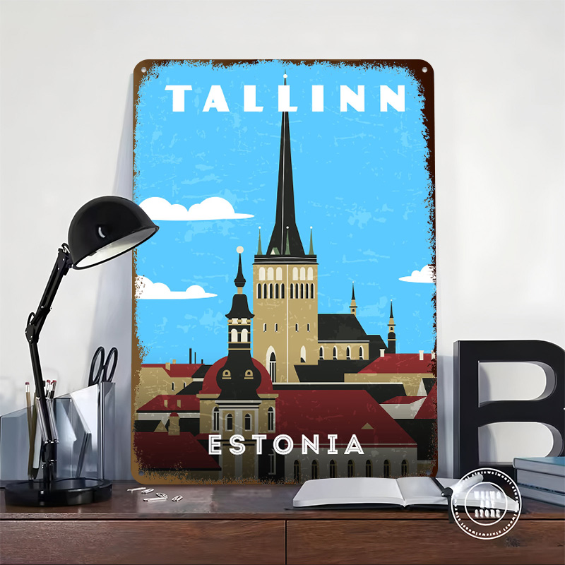 Estonia Retro Travel Poster Cu - Travel Accessories For Europe recension och pris