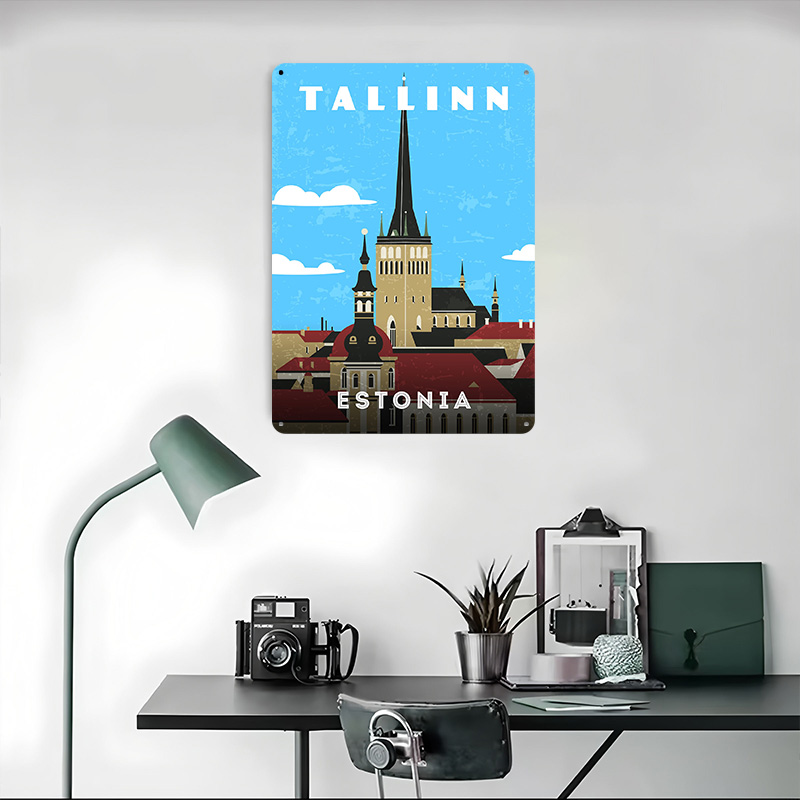 Estonia Retro Travel Poster Cu - Travel Accessories For Europe recension och pris