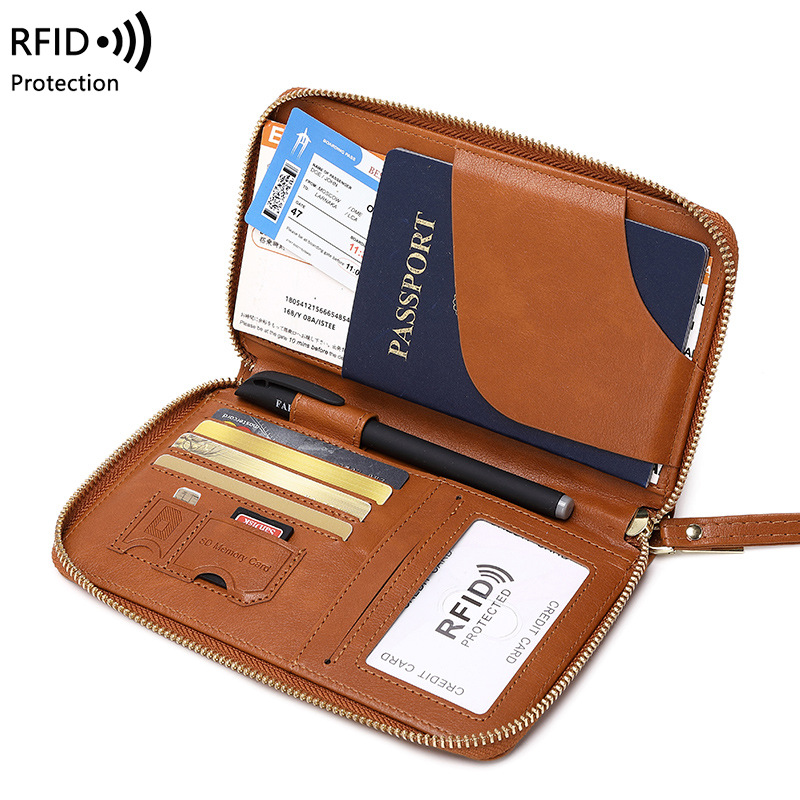 New Leather Passport Cover RFI - Travel Accessories For Plane recension och pris