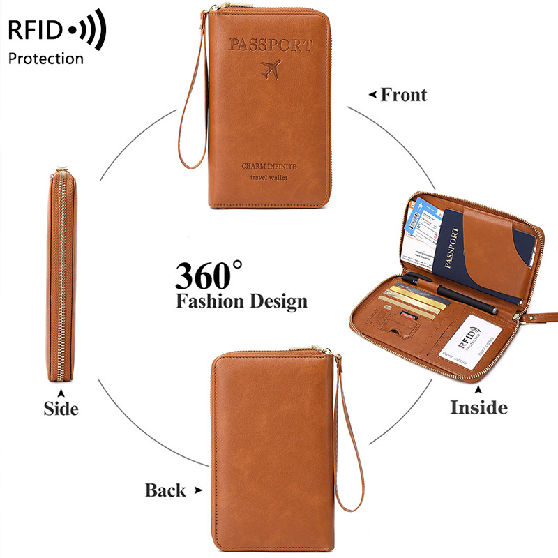 New Leather Passport Cover RFI - Travel Accessories For Plane recension och pris