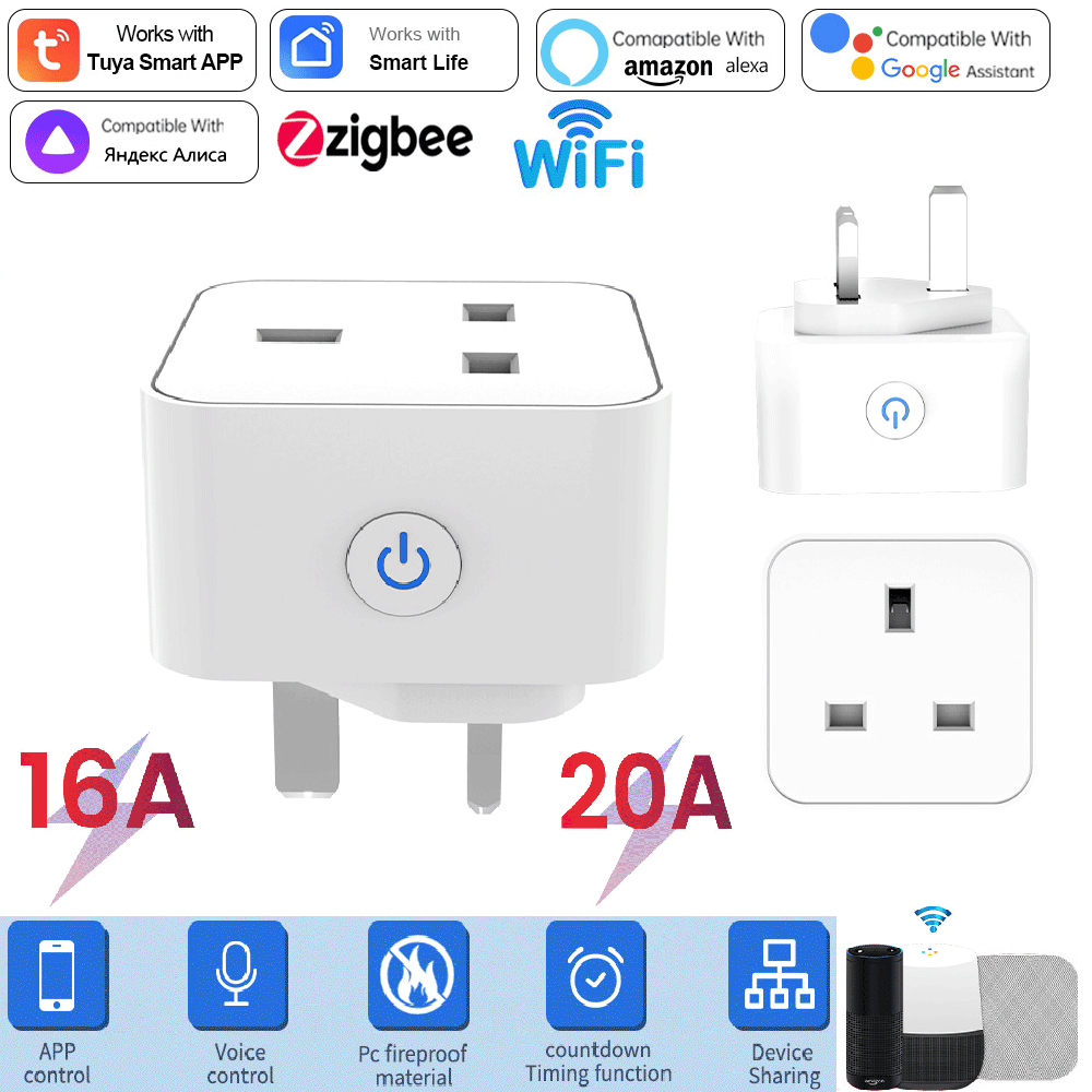 Tuya Smart Socket 16A/20A WiFi - Travel Accessories Uk recension och pris