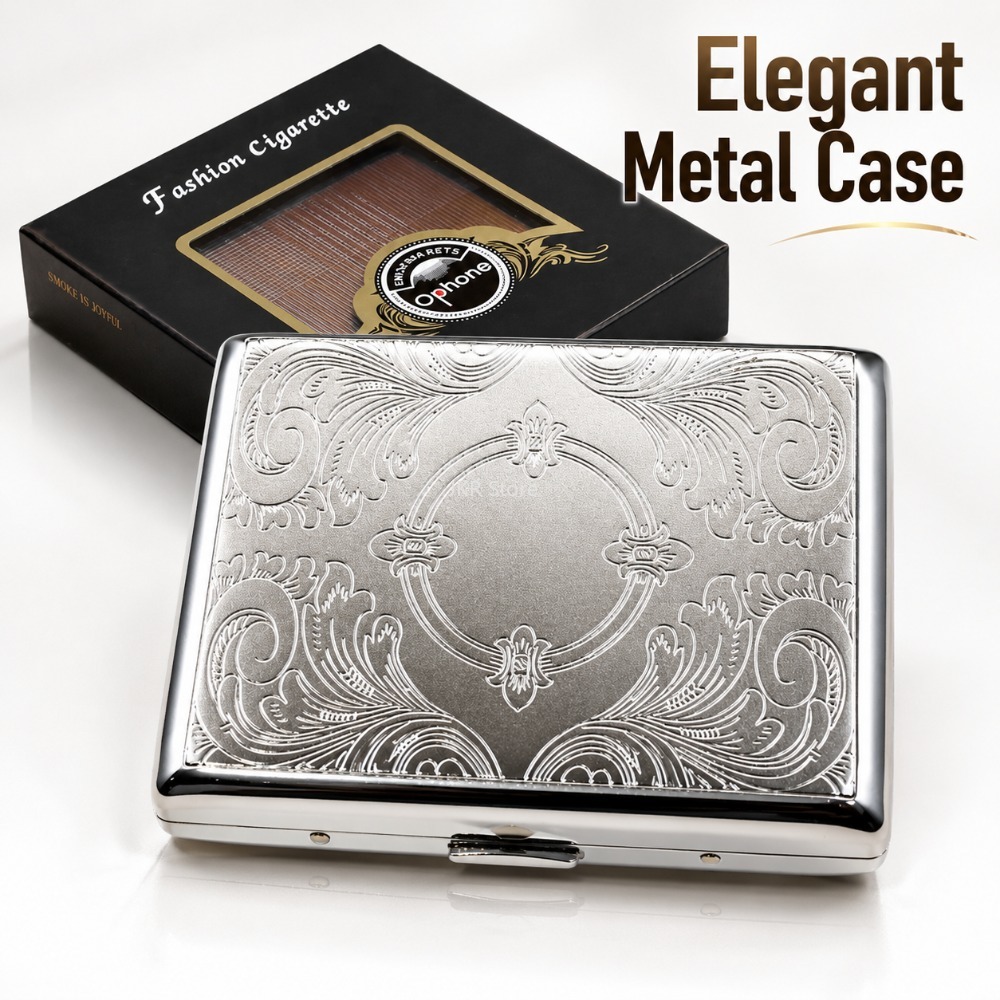 Stainless Steel Cigarette Box  - Travel Accessories Usa recension och pris