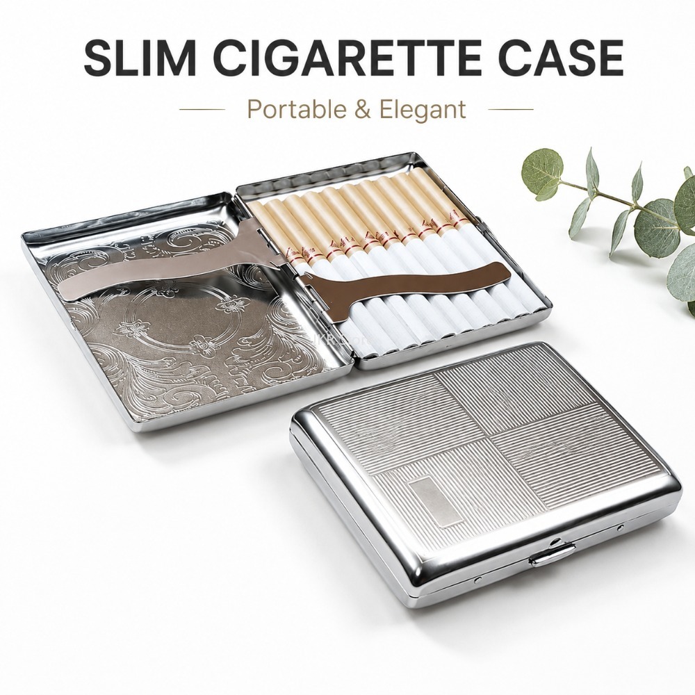 Stainless Steel Cigarette Box  - Travel Accessories Usa recension och pris