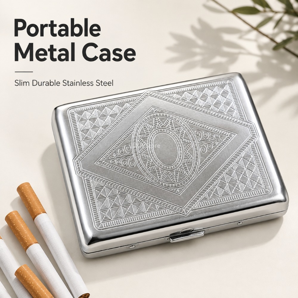 Stainless Steel Cigarette Box  - Travel Accessories Usa recension och pris