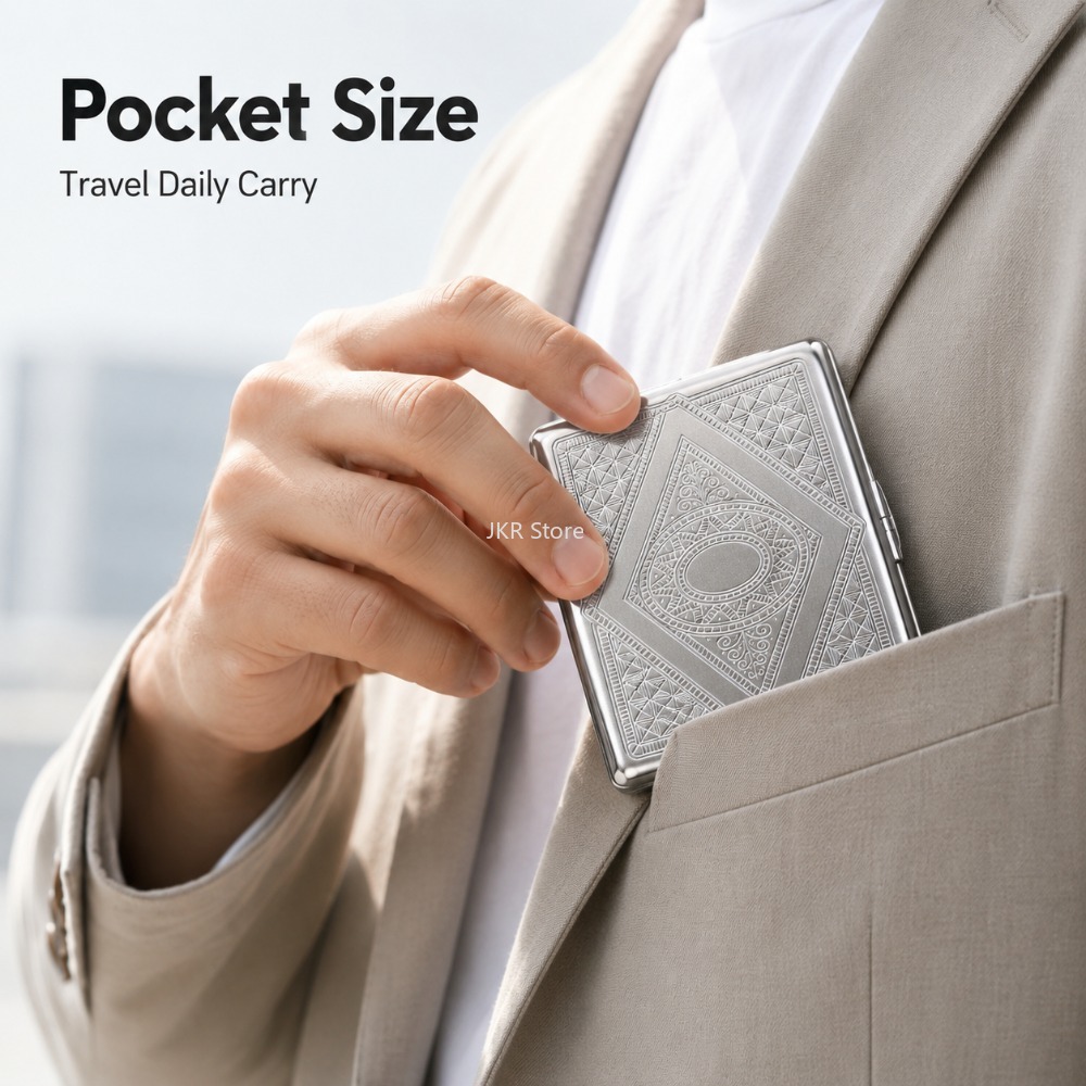 Stainless Steel Cigarette Box  - Travel Accessories Usa recension och pris