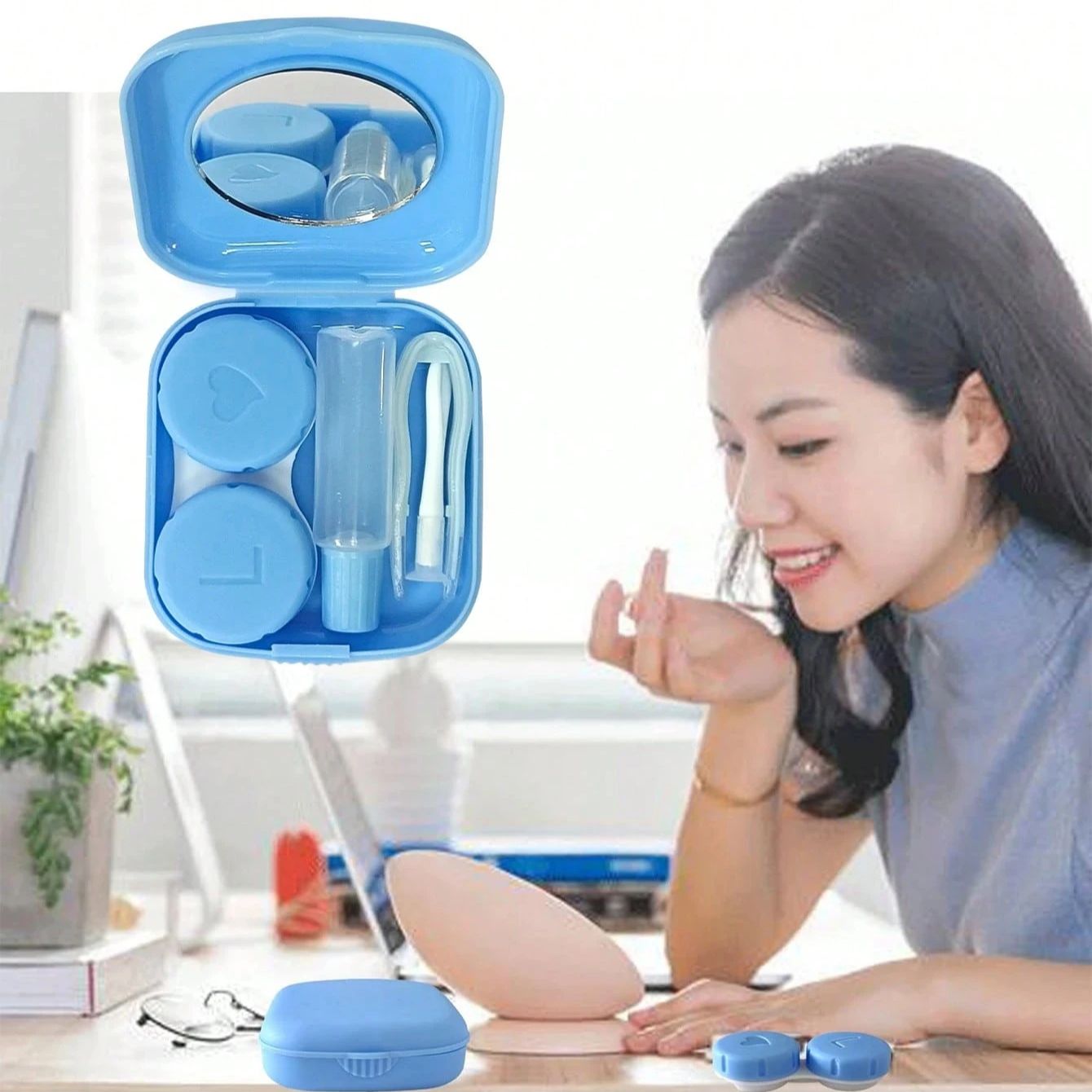 Mini Contact Lenses Case Solid - Travel Accessories Kit Bag recension och pris