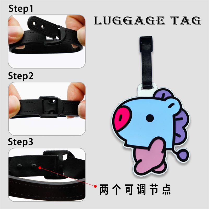 BT21 cartoon cute keychain Kaw - Travel Accessories Cute recension och pris