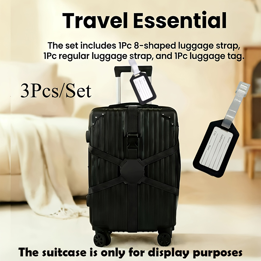 3-Piece Set (2 Luggage Straps  - Travel Accessories Luggage Straps recension och pris