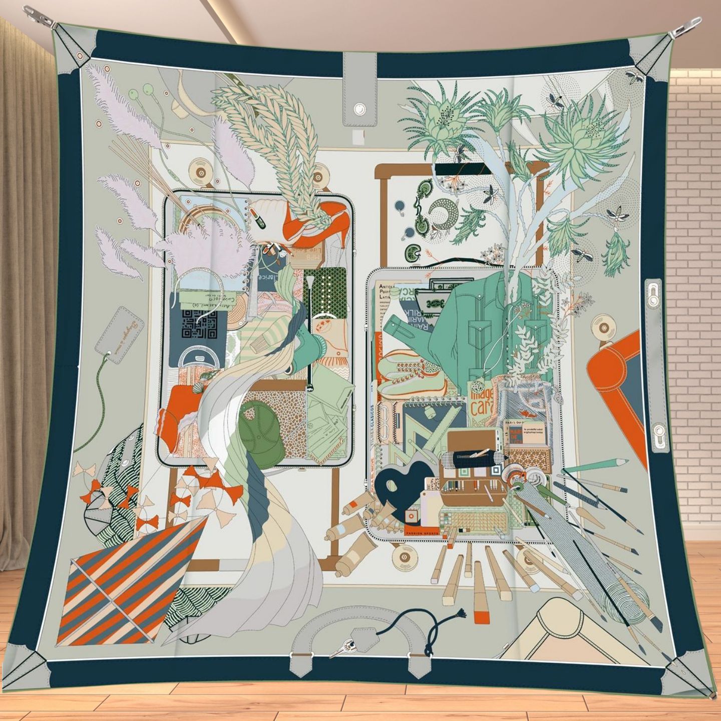 90cm Twill Silk Like Square Sc - Travel Accessories For Women recension och pris