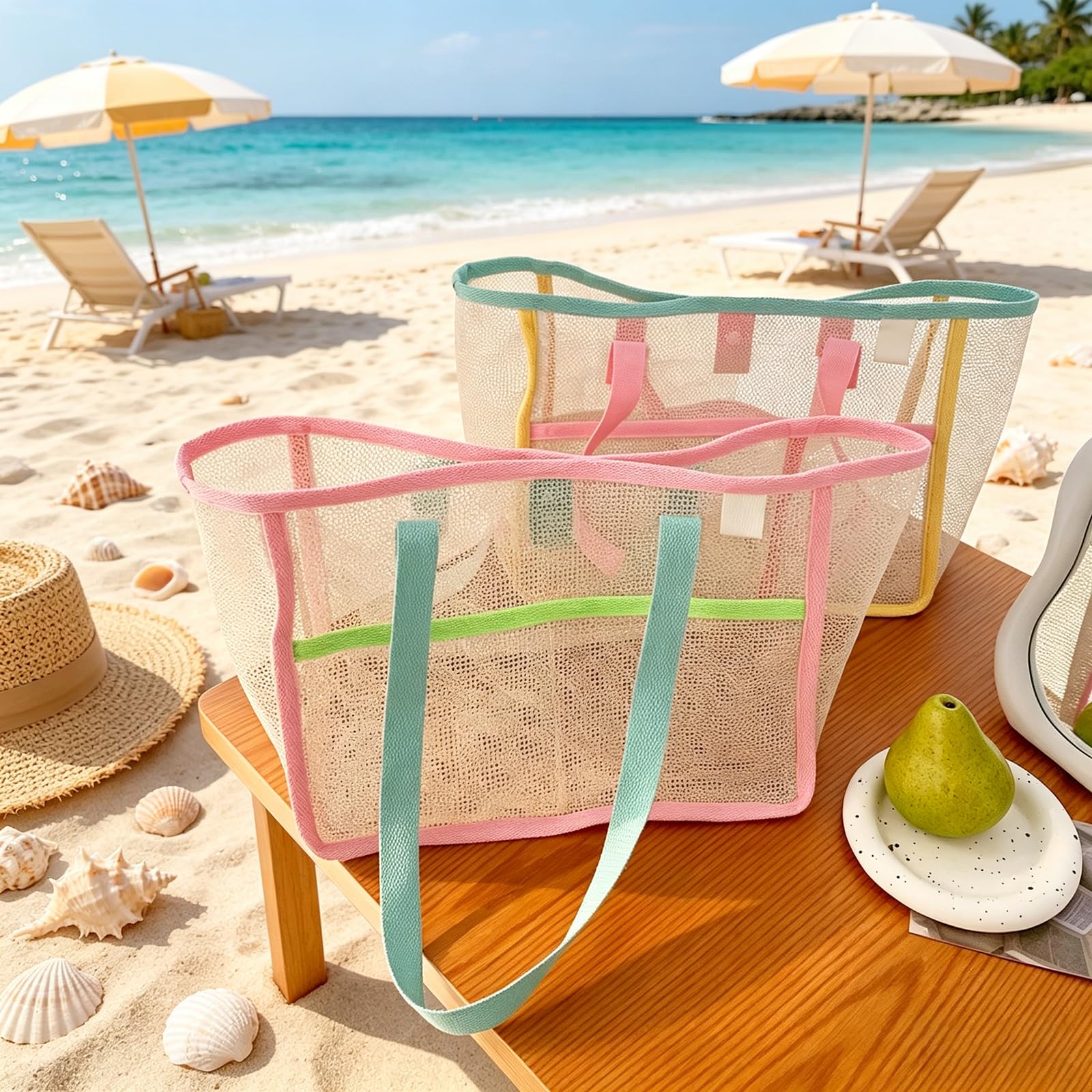 Beach Bags for Women Colorful  - Travel Accessories For Women recension och pris