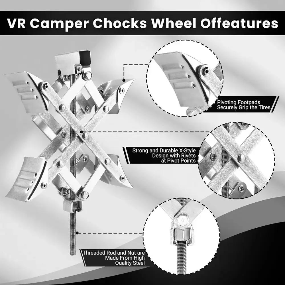 X-Shaped RV Wheel Chock Fit 3. - Travel Accessories Usa recension och pris