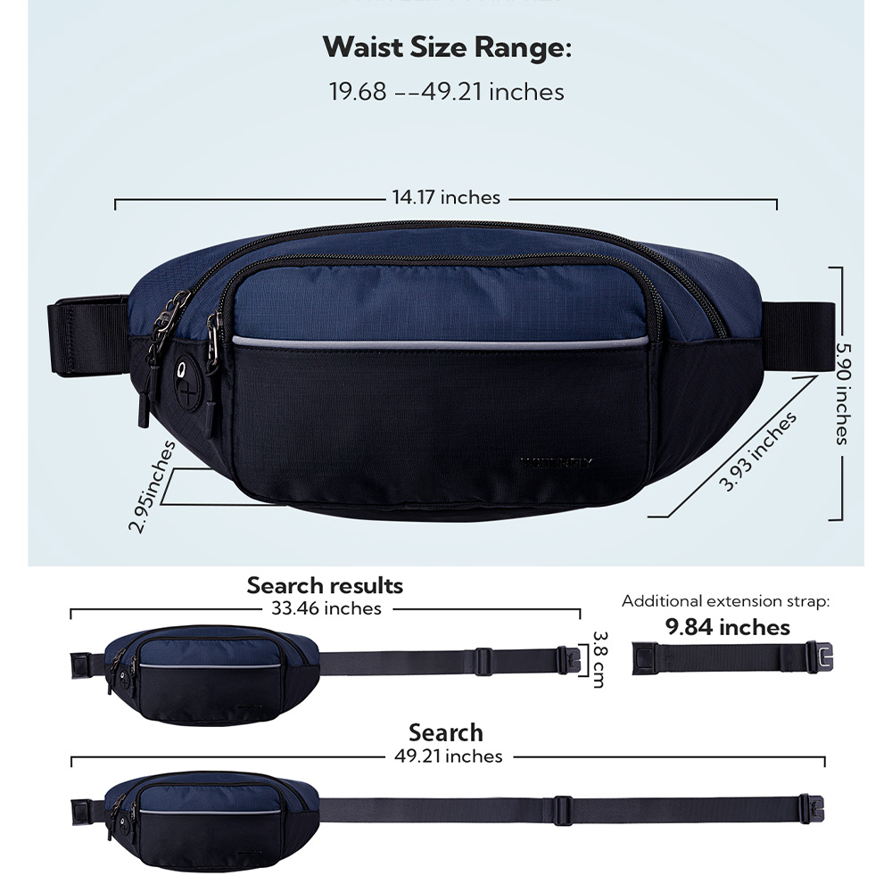 WATERFLY Fanny Pack Waist Bag  - Travel Accessories For Men recension och pris