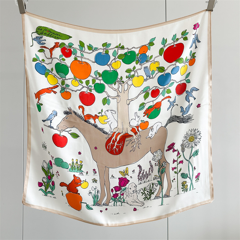 Horse Silk Scarf Women Spring  - Travel Accessories For Women recension och pris