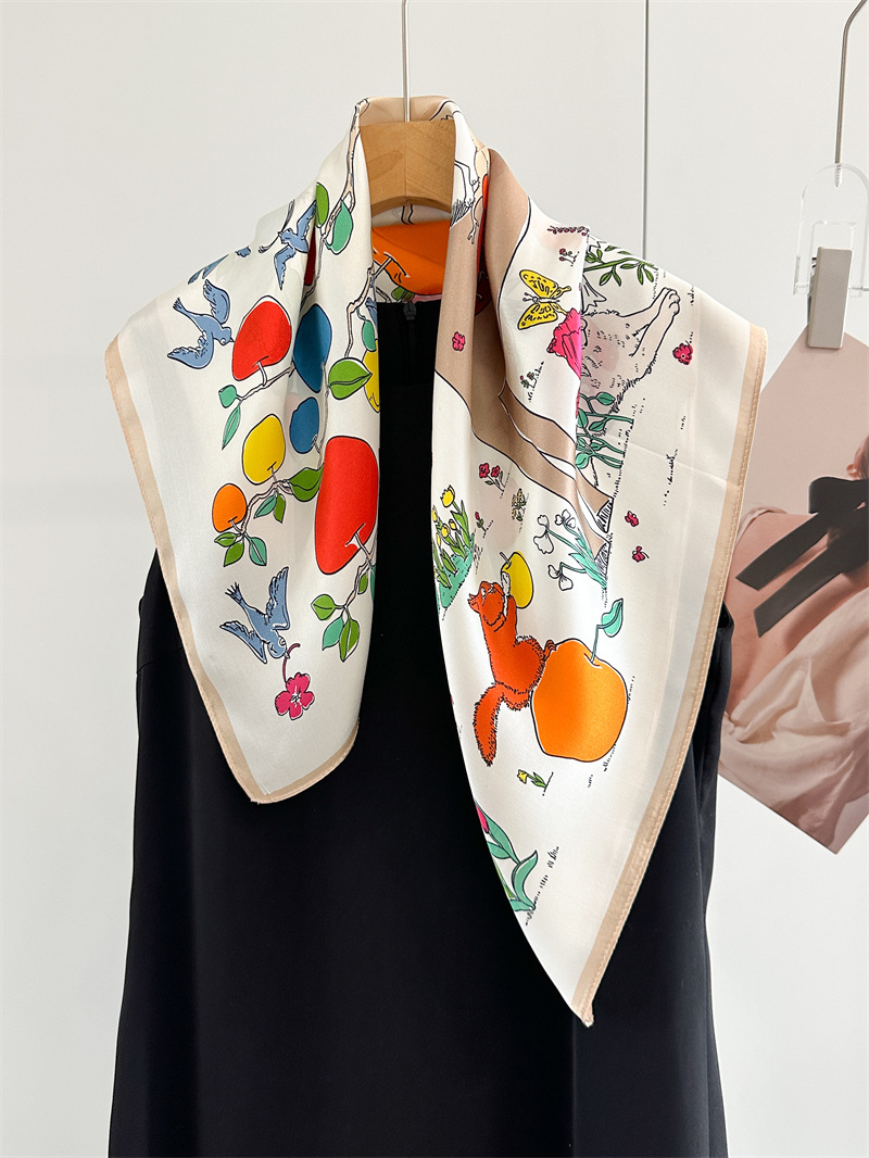 Horse Silk Scarf Women Spring  - Travel Accessories For Women recension och pris