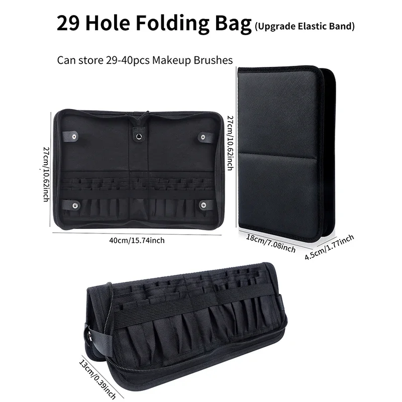 29/23 Holes Foldable Makeup Br - Travel Accessories Organizer Bag recension och pris