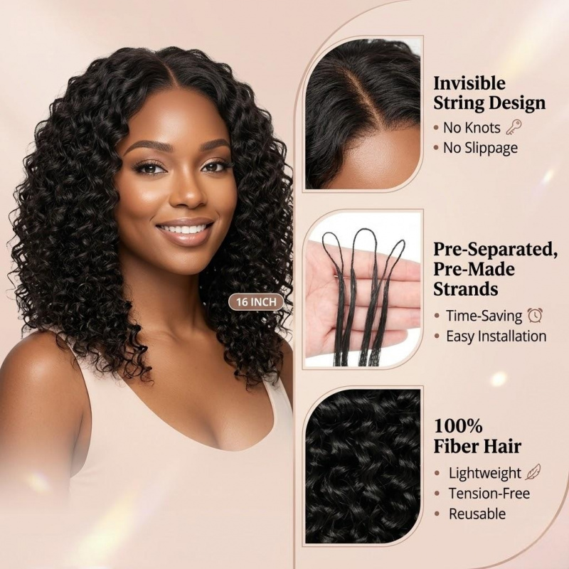 Water Wave Synthetic Feather C - Travel Accessories For Women recension och pris