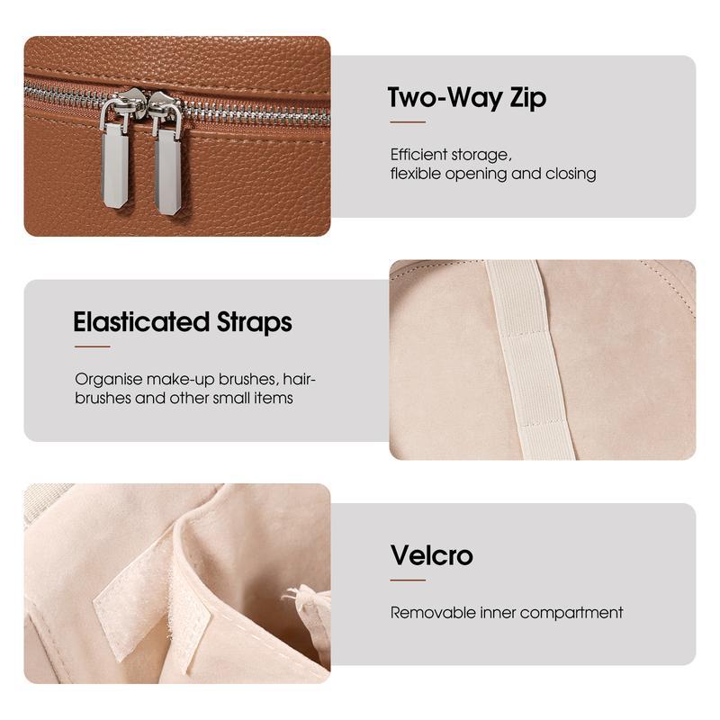 Large Capacity PU Leather Make - Travel Accessories Organizer Bag recension och pris
