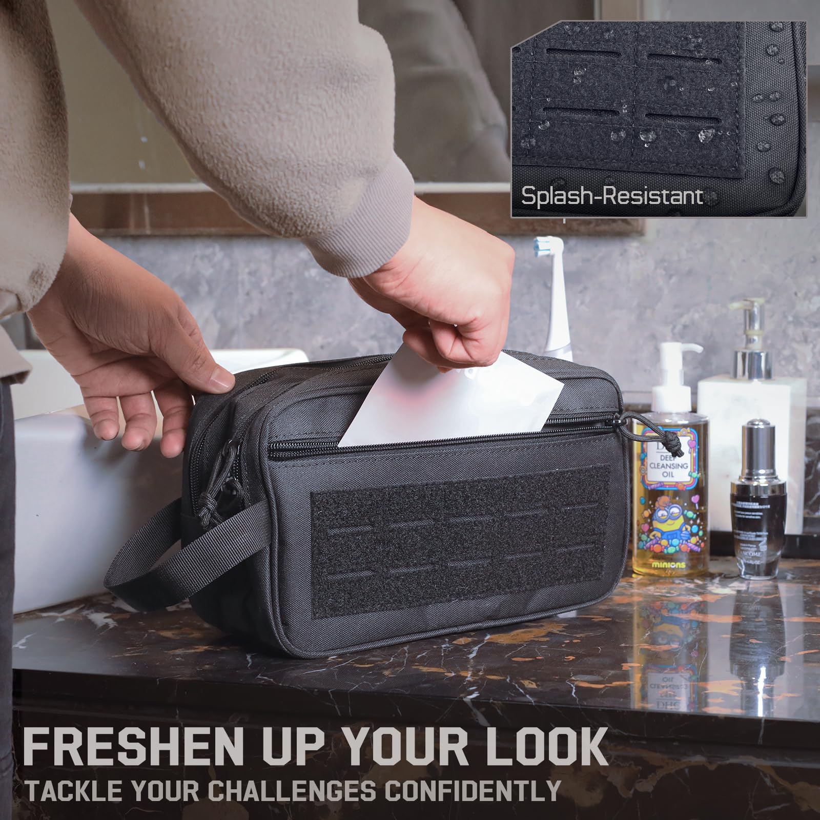 Tactical Toiletry Bag for Men, - Travel Accessories Kit Bag recension och pris