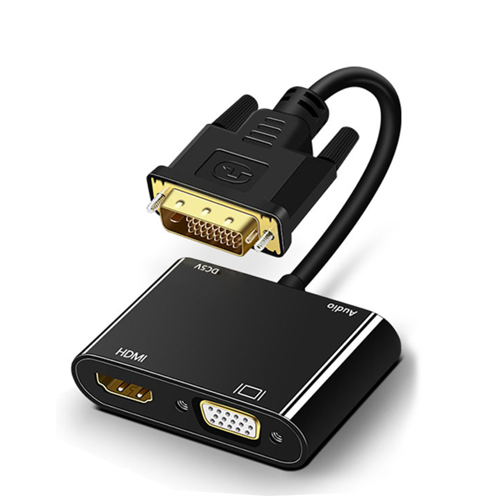 1080P DVI to VGA HDMI Splitter - Travel Accessories Uk recension och pris