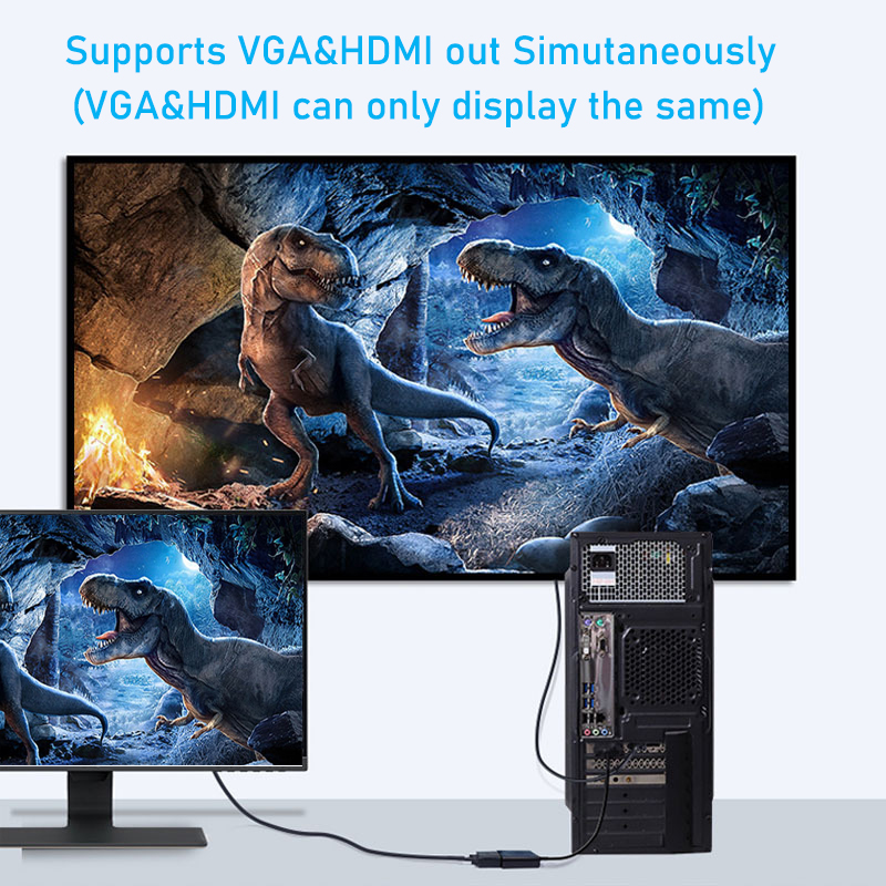 1080P DVI to VGA HDMI Splitter - Travel Accessories Uk recension och pris
